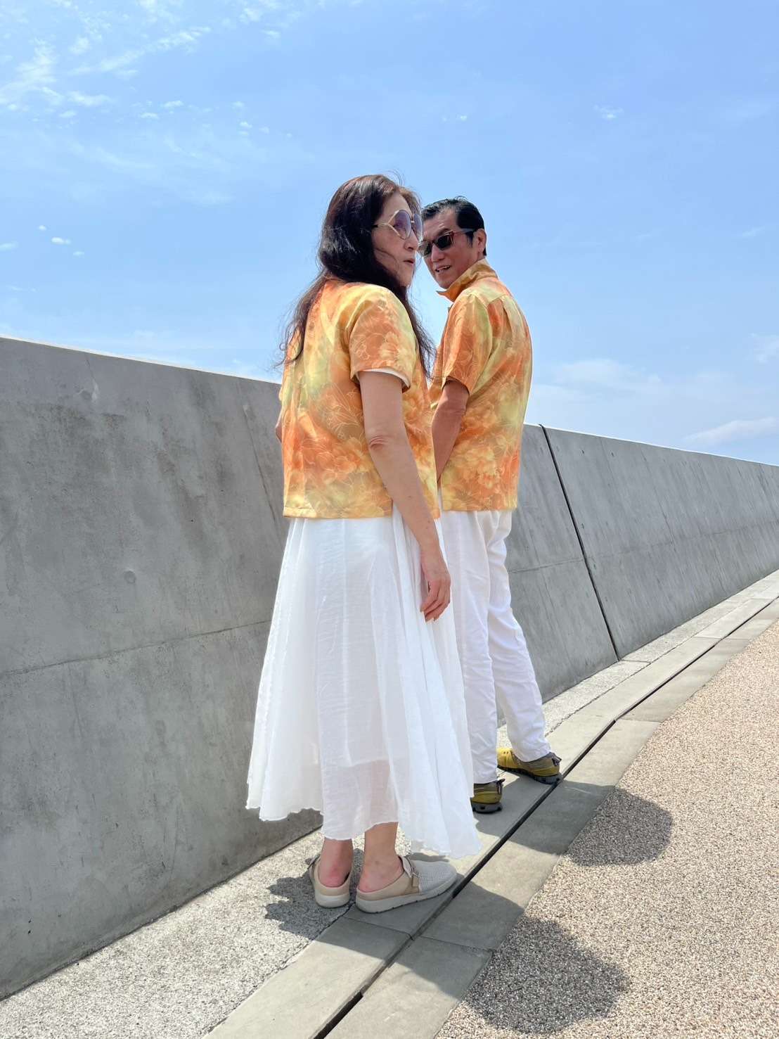 1枚の着物からペアのアロハシャツ